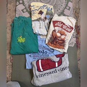 Old Row Boys' Green Pocket Tee with Logo